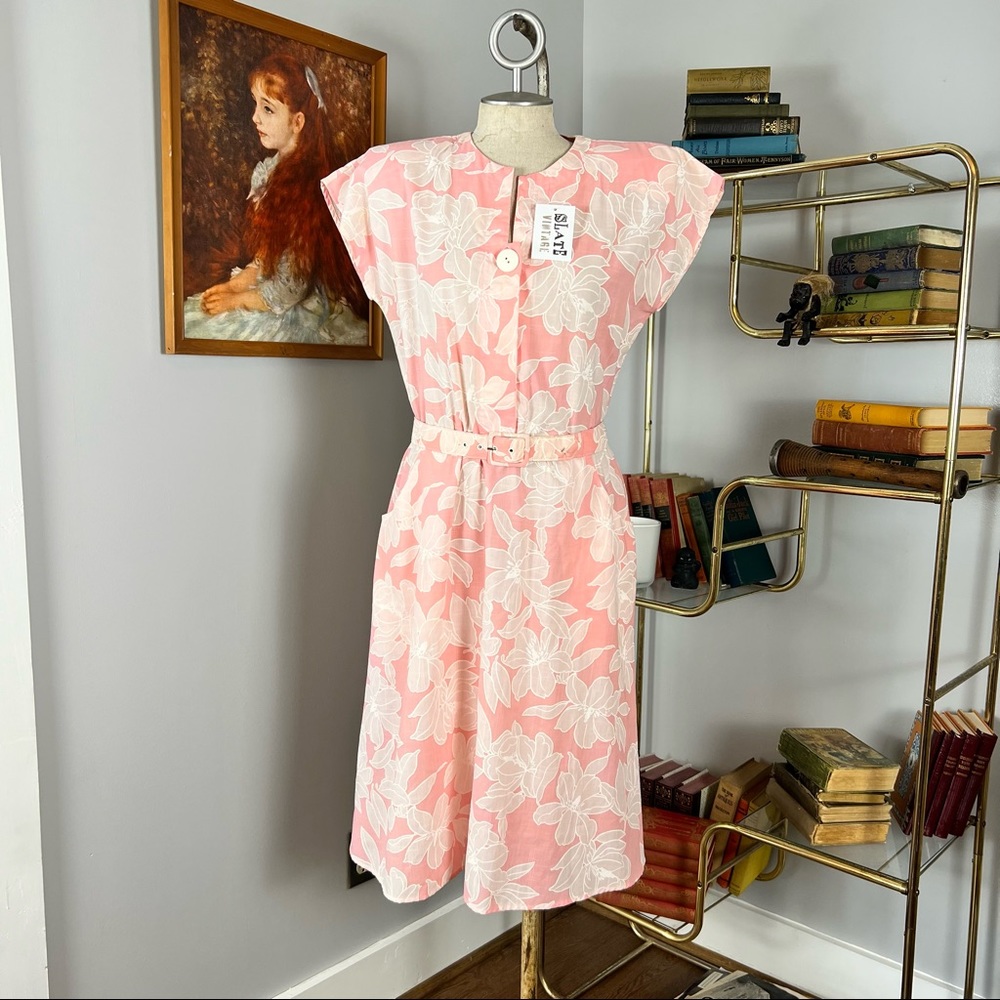 80s Linen Summer Dress by Miss Oops California